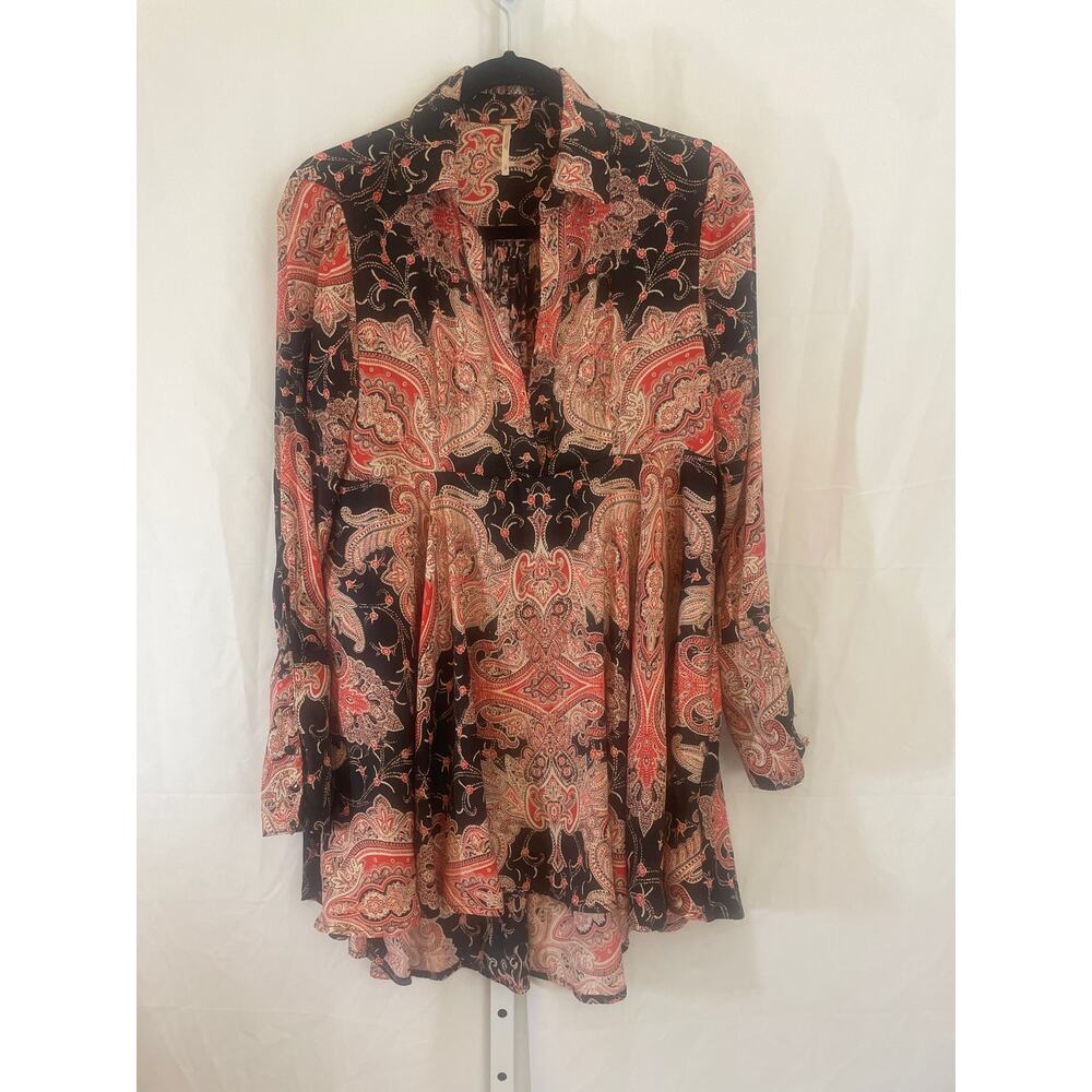 Free People Field of Butterflies Boho Chic Tunic - Women’s Size S - Paisley